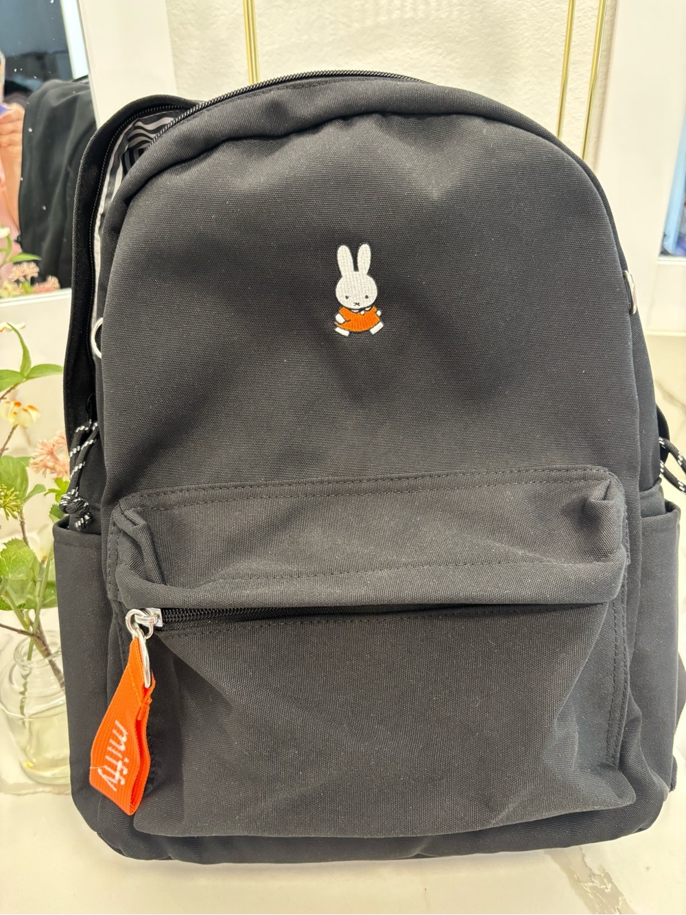 Miffy🐰🩶 Black Backpack with Orange Accent - Picture 7 of 7